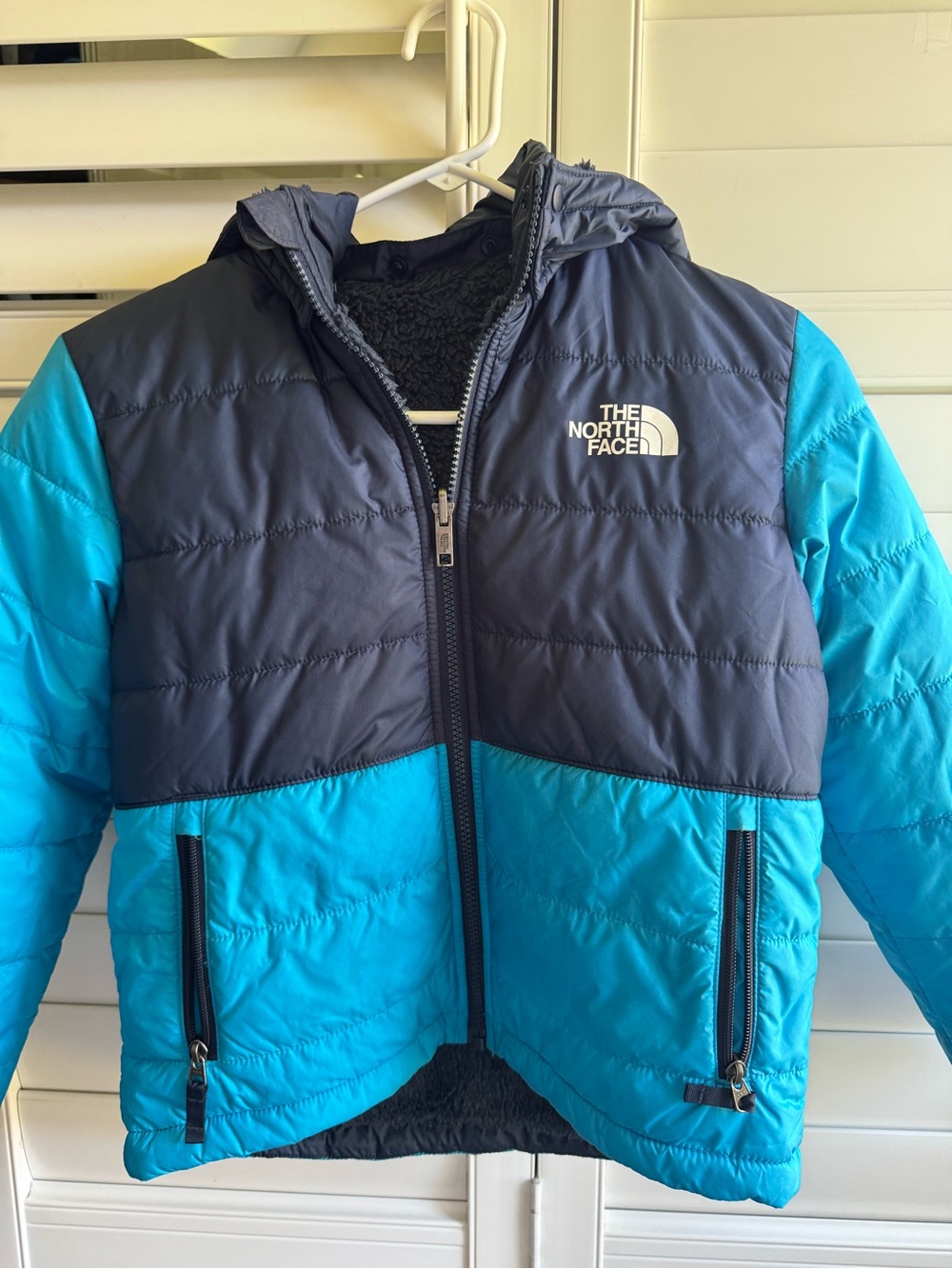 The North Face Kids Puffer Jacket Teal and Navy